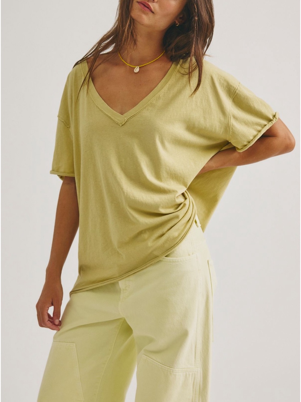 We The Free Nina V Neck T Shirt in HeMp!